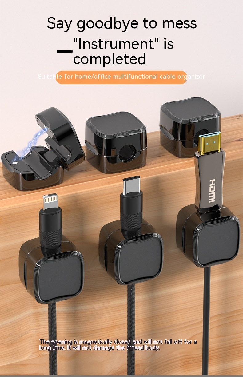 Magnetic Cable Clip Under Desk Cable Management Adjustable Cord Holder Wire Organizer And Cable Management Wire Keeper - Image 8