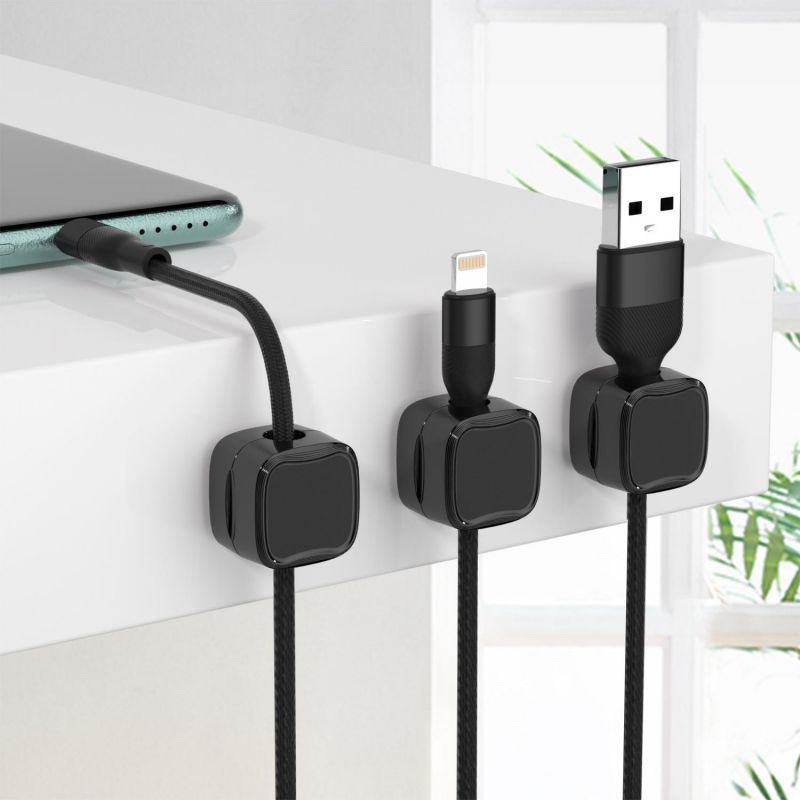 Magnetic Cable Clip Under Desk Cable Management Adjustable Cord Holder Wire Organizer And Cable Management Wire Keeper - Image 4